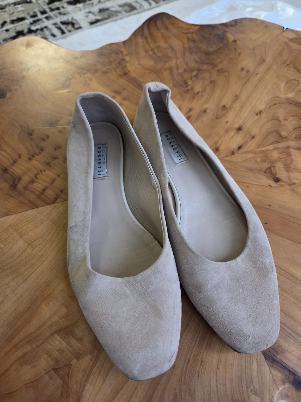Fratelli Rossetti Beige Suede Ballet Flats